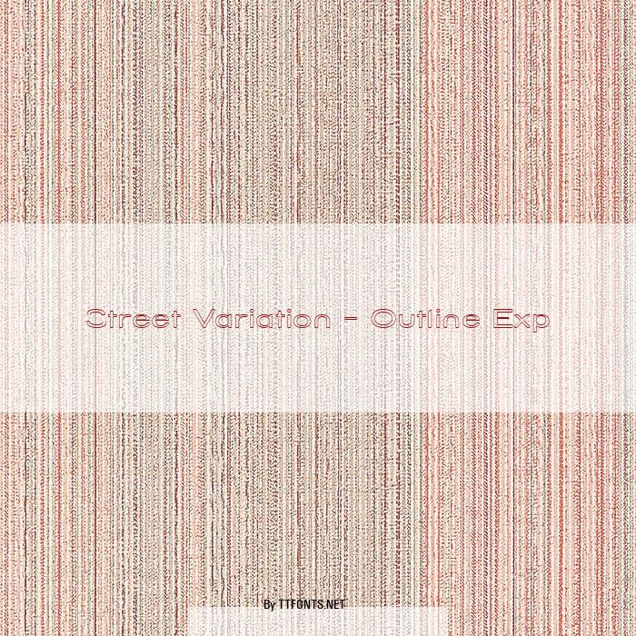 Street Variation - Outline Exp example